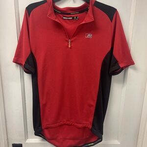 Nishiki Cycling Jersey Men's Size Large Red Black